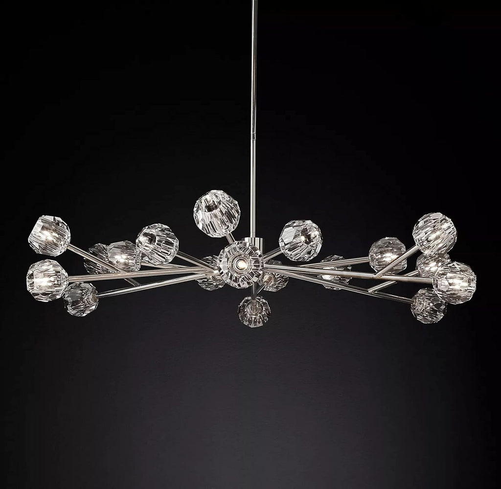 Modern Sputnik Chandelier Chrome 18-Light Crystal Pendant 43" LED Ceiling Light Pendant, Cut Crystal with G9 LED Bulbs (Chrome) A116-B09FSZHSNX