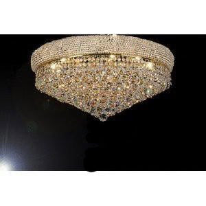 Swarovski Crystal Trimmed Chandelier French Empire Crystal Flush Chandelier Lighting H16" X W30" - A500-Flush/541/24 Sw