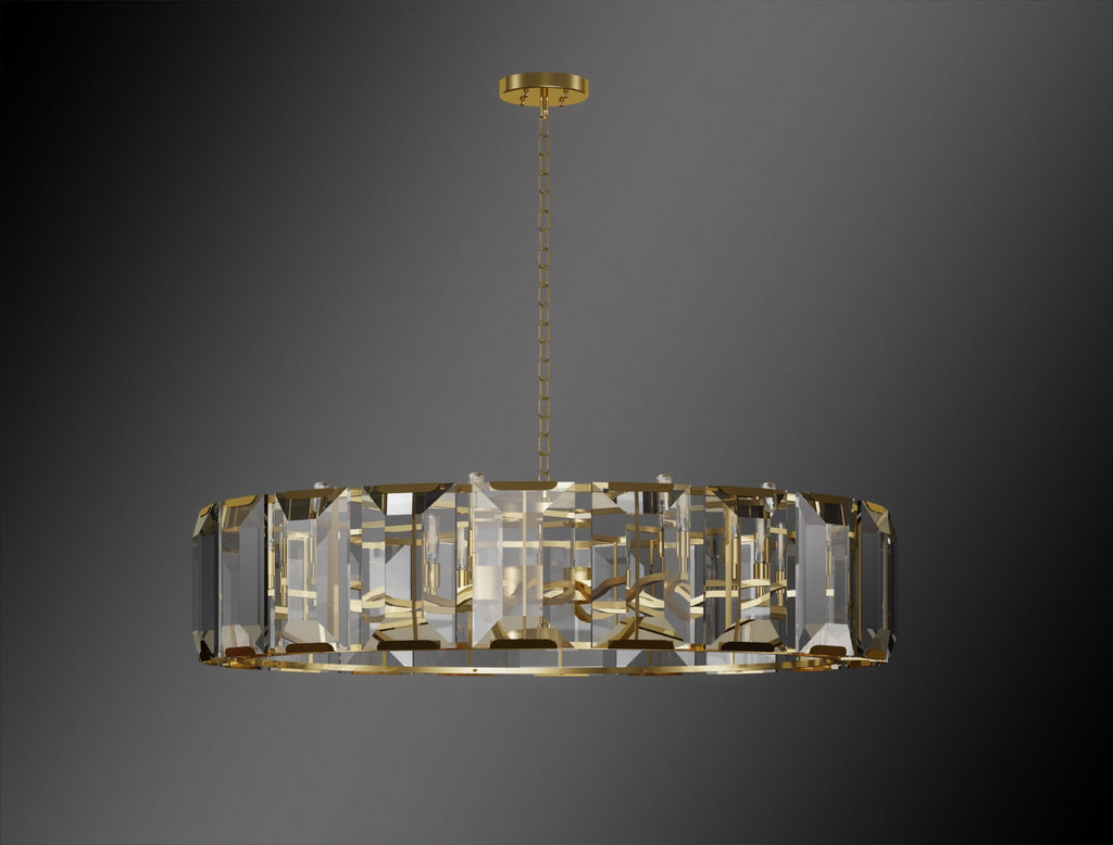 *CLOSEOUT PRICE - LIMITED QUANTITY LEFT* Luxe Crystal Chandelier Collection Vintage Rustic Lighting W 43" H 25" - CO-CG/4600/10