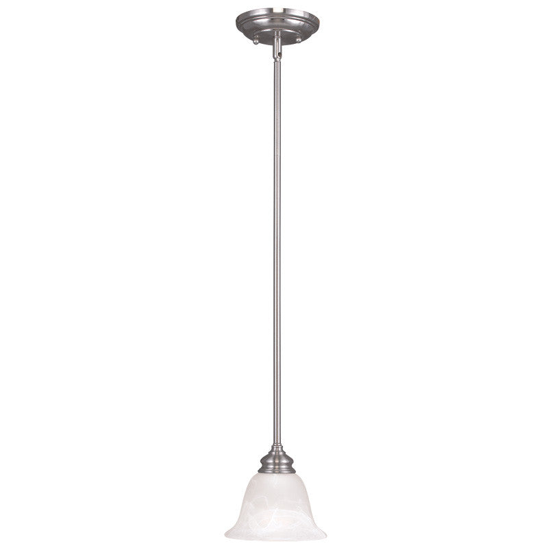 Livex Essex 1 Light Brushed Nickel Mini Pendant - C185-1340-91