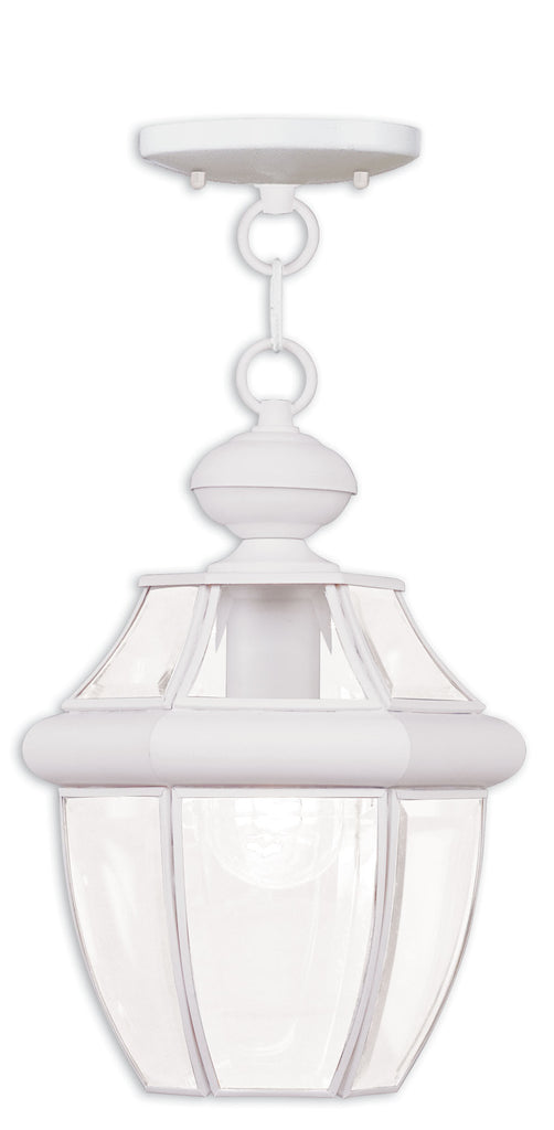 Livex Monterey 1 Light White Outdoor Chain Lantern - C185-2152-03