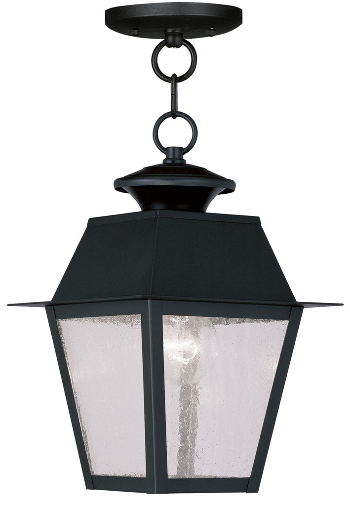 Livex Mansfield 1 Light Black Outdoor Chain Lantern - C185-2164-04