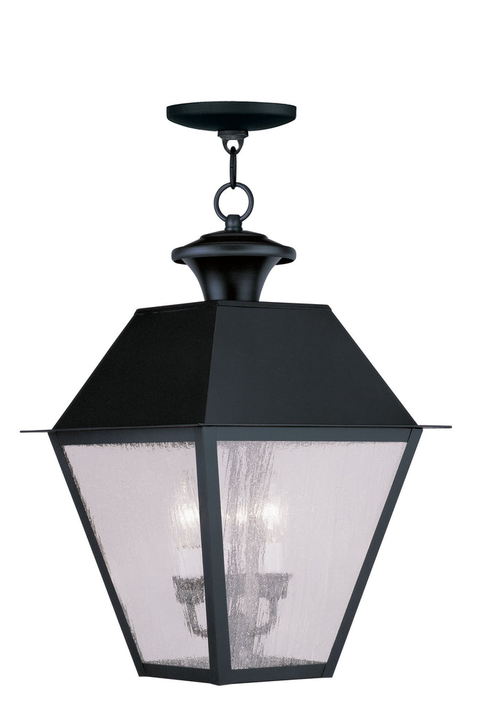 Livex Mansfield 3 Light Black Outdoor Chain Lantern - C185-2170-04