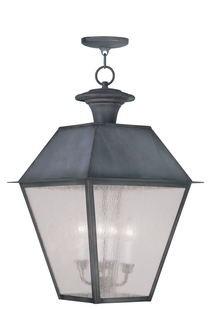 Livex Mansfield 4 Light Charcoal Outdoor Chain Lantern - C185-2174-61