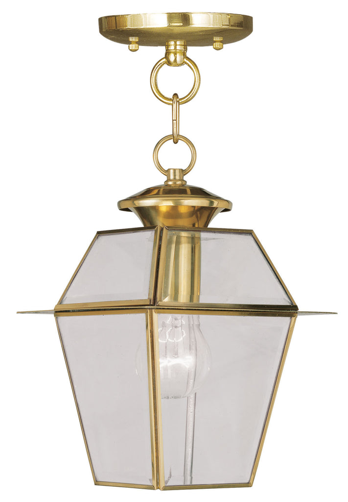 Livex Westover 1 Light PB Outdoor Chain Lantern - C185-2183-02