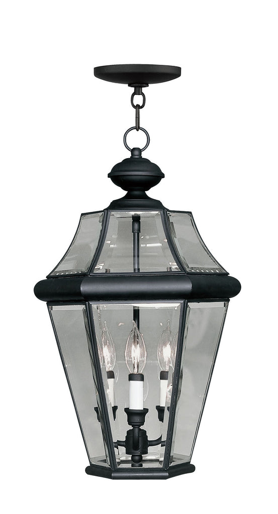 Livex Georgetown 3 Light Black Outdoor Chain Lantern - C185-2365-04