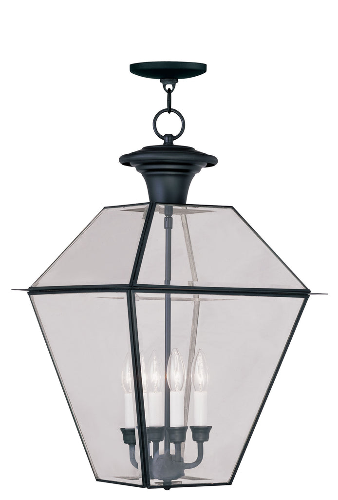 Livex Westover 4 Light Black Outdoor Chain Lantern - C185-2387-04