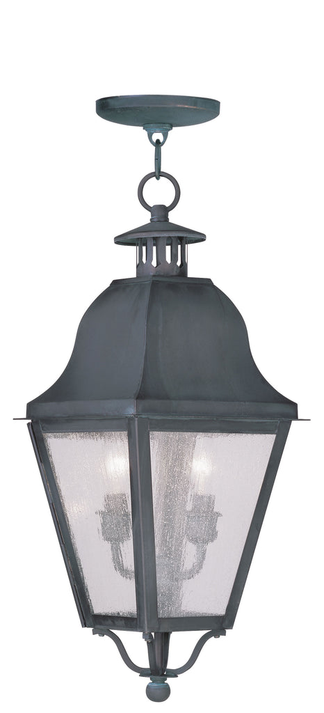 Livex Amwell 2 Light Charcoal Outdoor Chain Lantern - C185-2546-61