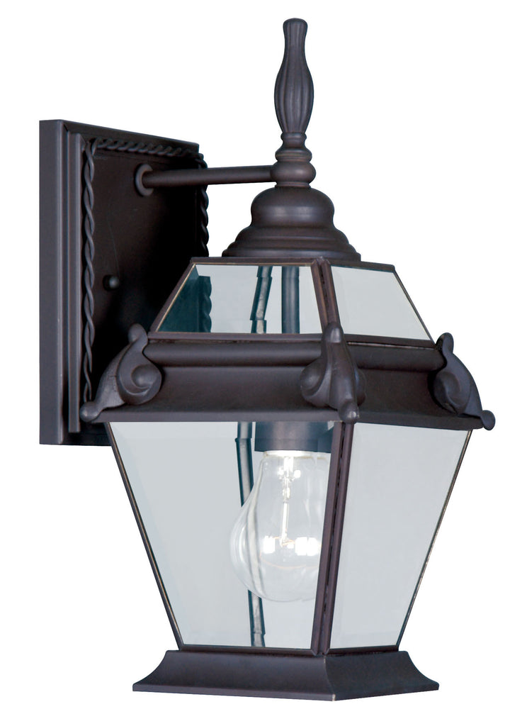 Livex Fleur de Lis 1 Light Bronze Outdoor Wall Lantern - C185-2627-07