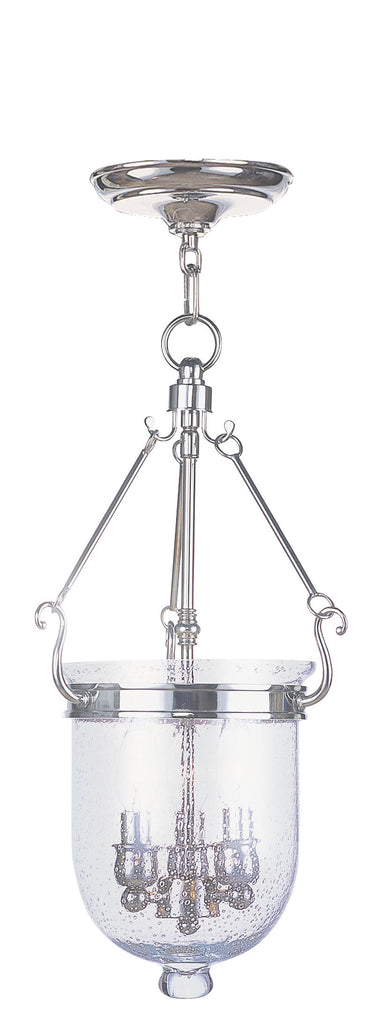 Livex Jefferson 3 Light Polished Nickel Chain Lantern - C185-5083-35