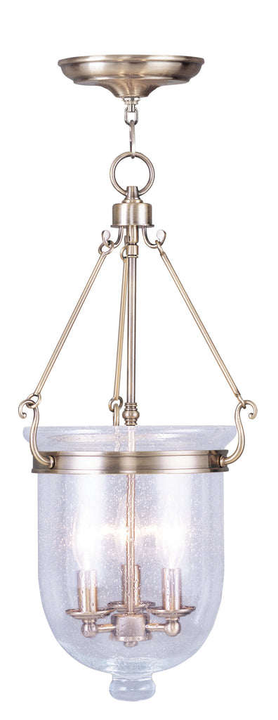Livex Jefferson 3 Light Antique Brass Chain Lantern - C185-5084-01