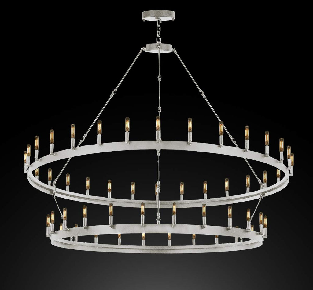 *CLOSEOUT PRICE - LIMITED QUANTITY LEFT* Wrought Iron Vintage Barn Metal Castile Chandelier Industrial Loft Rustic Lighting Great for The Living Room, Dining Room, Foyer and Entryway, Family Room, and More - CO-CS/3428/54