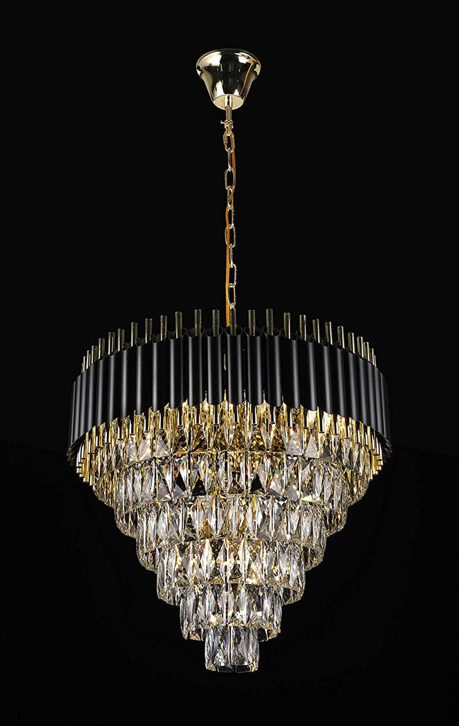 *CLOSEOUT PRICE - LIMITED QUANTITY LEFT* Retro Palladium Empress Crystal (Tm) Glass Fringe 6 Tier Chandelier Lighting W 23.6" x H 20.8" - Great for Entryway/Foyer, Living Room, Family Room, and More! Limited Edition ! - CO-76211/11