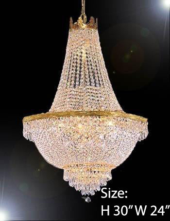 Chandelier Lighting With Swarovski Crystal H30" X W24" - A500-870/9Sw