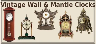 Vintage Wall &amp; Mantle Clocks