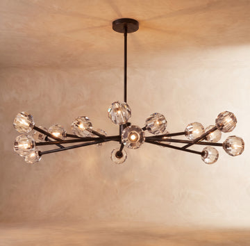 Inspired Boule de Cristal Style 60 Inch Round Crystal Sphere Chandelier Bronze - Main Product View