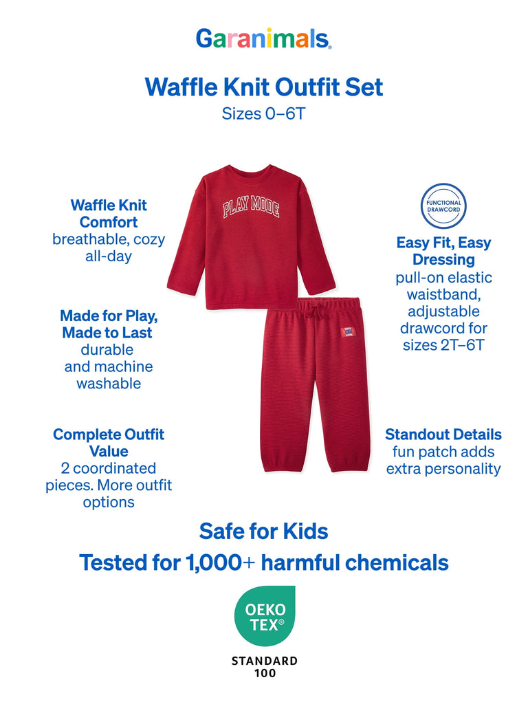 Baby & Toddler Boy Outfit Set, Waffle Knit Thermal