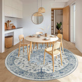 Area Rugs Washable Non-Slip, Floral Vintage Distress Print Pattern Medallion Carpet for Living Room Bedroom Dining Room