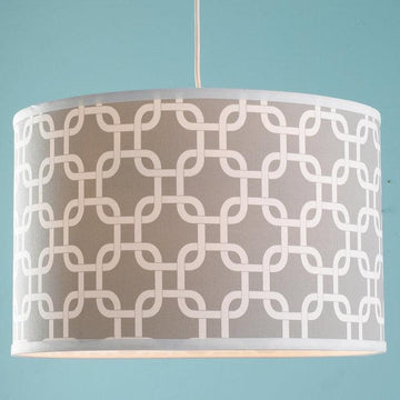16 Inch Geometric Fretwork Pattern Shade Pendant Light - F100-565