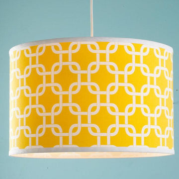 16 Inch Geometric Fretwork Pattern Shade Pendant Light - F100-569