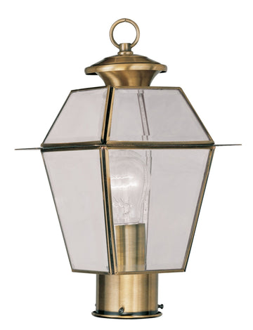 Livex Westover 1 Light AB Outdoor Post Lantern - C185-2182-01