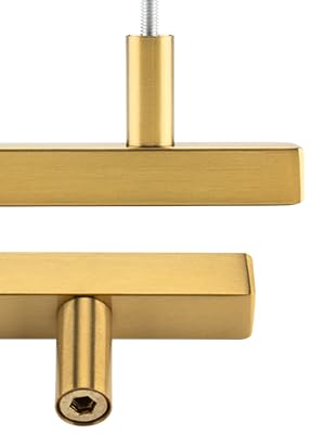 10 Pack 5 Inch Gold Cabinet Handles Brushed Brass Kitchen Pulls