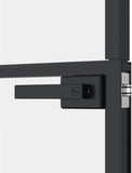 VidaXL vidaXL Interior Door, Aluminum Frame Glass Door, Inner Door with Alloy Handle for Bathroom Be
