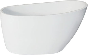 VTRS482627 48-Inch Acrylic Freestanding Tub with Drain, Glossy White