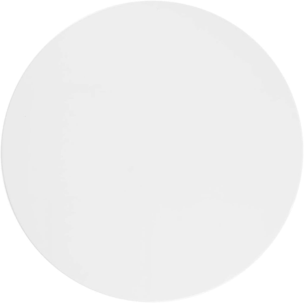 Inspired Saarinen Style Tulip Round Pedestal Dining Table — Gold Base / White Top, 28″ Round