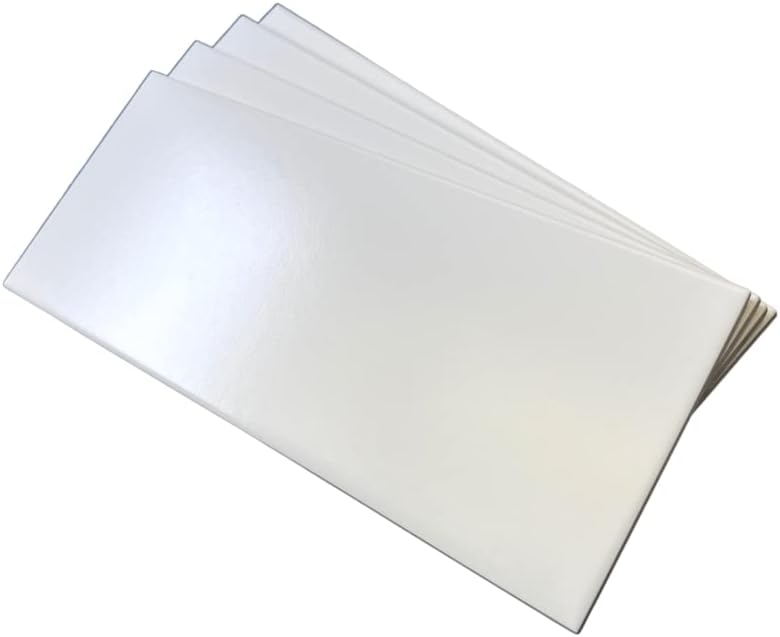 White 4x10 Ceramic Subway Wall Tile (Exact Size 4-1/4 x 10) Backsplash Matte Finish Shower, Accent Decor, Fireplace