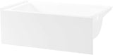 VTAP603222R 60-Inch Acrylic 3-Wall Alcove Tub with Right Hand Drain Hole, White