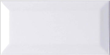 3x6 White Beveled Glossy Ceramic Genuine Subway Tile Made in USA (Full Box 80)