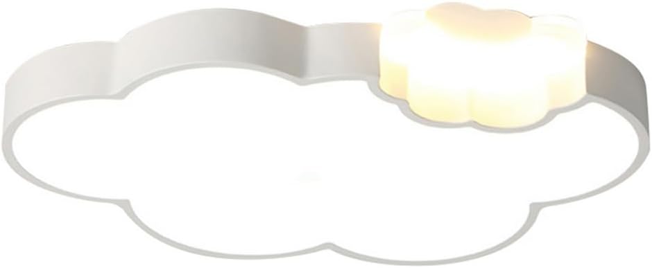 Children's Style Dimmable LED Ceiling Light Cartoon Cloud Design Flush Mount Ceiling Lamp Fixture in White for Kids