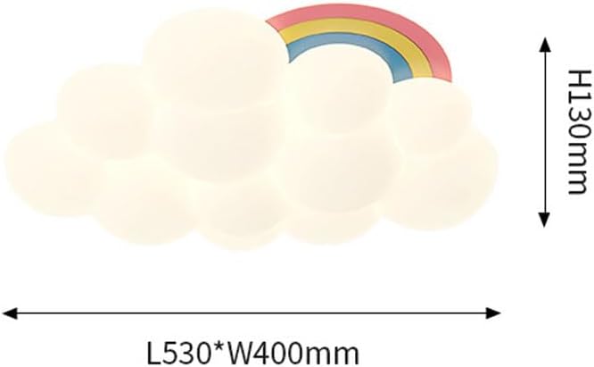 Modern White Cloud Kids Room LED Ceiling Light Fixtures Nordic Rainbow Flush Mount Ceiling Lamp Bedroom Ceiling