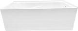 VTAM6032R21TS 60-Inch Acrylic 2-Wall Corner Alcove Tub with Right Hand Drain, White
