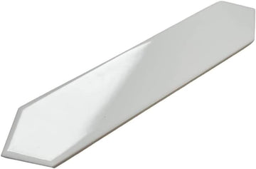 2x10 White Bright Picket Arrow Ceramic Wall Tile - Glossy Finish Backsplash, Shower, Bathroom, Accent Wall - 88