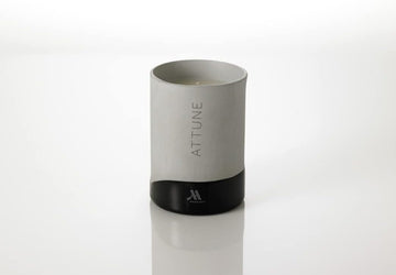 Attune Candle - Notes of Fuji Apple, Rose, and Cassis - Hand-Poured Soy Wax Blend in Gray Porcelain Jar - Set of 92