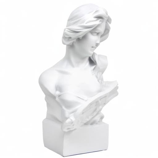 Greek Statue of Musical Goddess, 11.8in Classic Head Bust