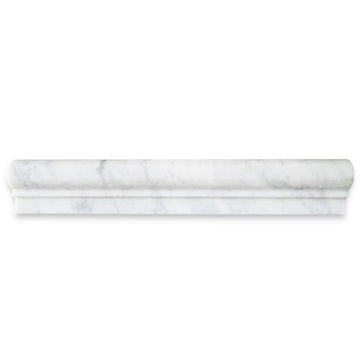Carrara White Marble 2x12 Chair Rail Bullnose Trim Molding Polished Kitchen Bath Wall Floor Backsplash Shower (1