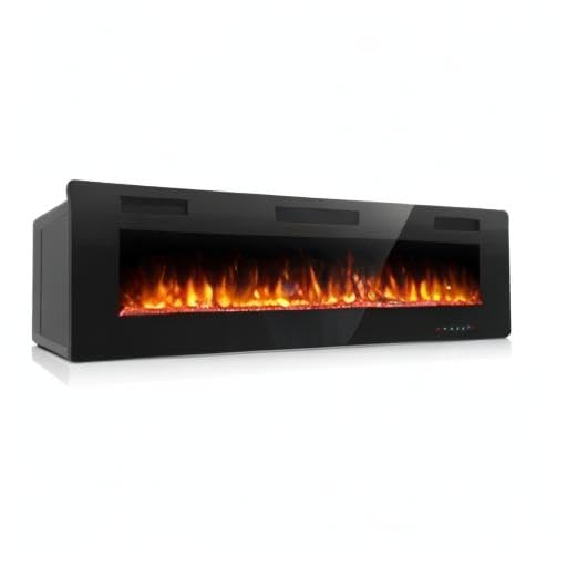 60 Inch Electric Fireplace in-Wall Recessed and Wall Mounted, Fireplace Heater and Linear Fireplace with Multicolor