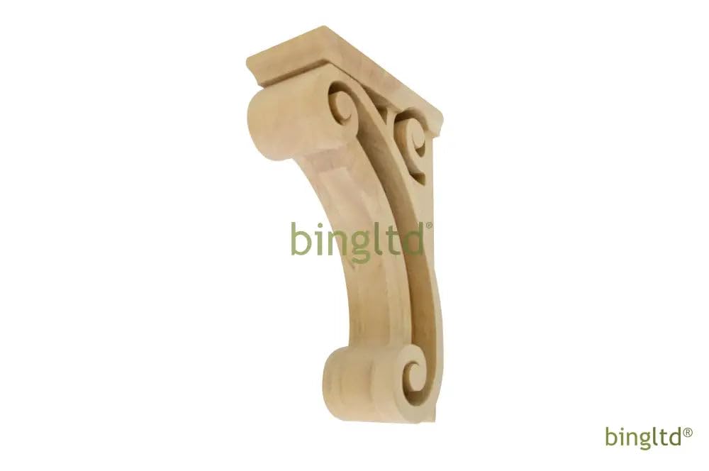 10" Tall Corbel Traditional Solid Rubberwood - 1 PC (C1065-RW-UNF)