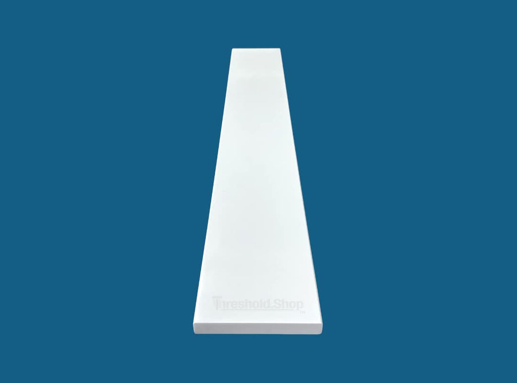 Custom White Marble Shower Curb Top, Backsplash & Windowsill