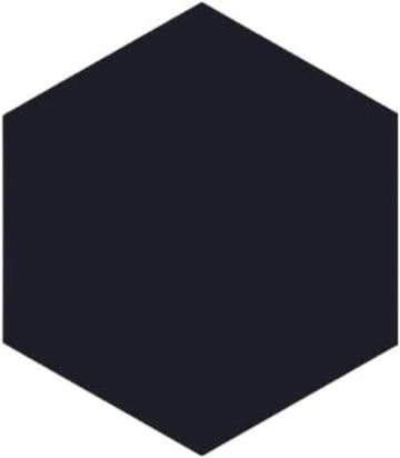 Fusion Matte Black Hexagon Porcelain Tile - 5x6 Glazed Finish Floor, Shower Wall, Kitchen Backsplash, Accent Decor