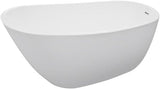 Oval Freestanding Acrylic Insulated Bathtub, 68x31 in, White Finish, Multi-Layer Acrylic Construction, Heat Retention