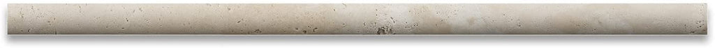 Ivory/Beige Travertine HONED 1/2"X12" Pencil Liner -5 Pcs.