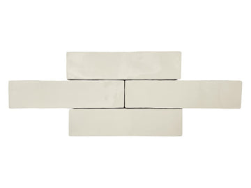 3x12 Bone Handmade Look Ceramic Subway Tile Walls & Kitchen Backsplashes - Classic Gloss Finish (Box Covers 5.5 Sq.