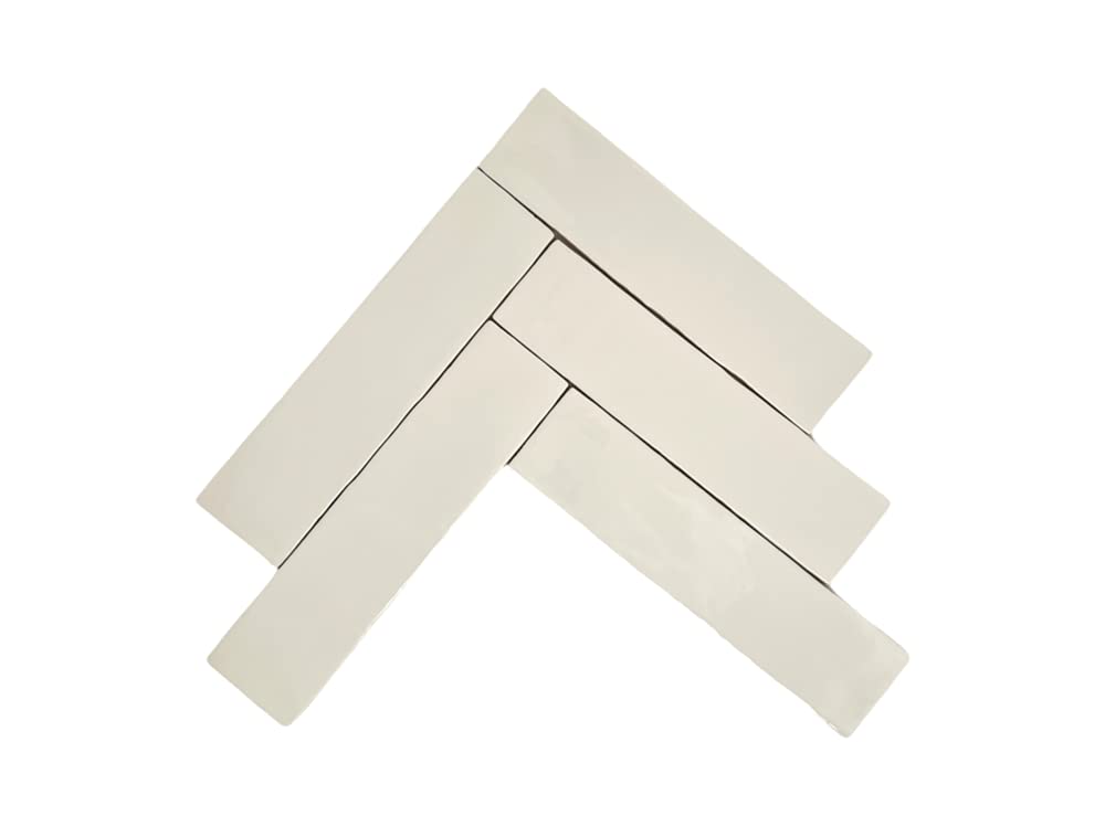 3x12 Bone Handmade Look Ceramic Subway Tile Walls & Kitchen Backsplashes - Classic Gloss Finish (Box Covers 5.5 Sq.