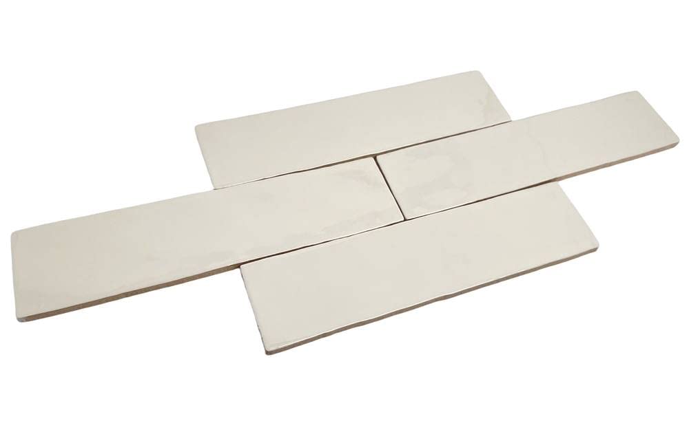 3x12 Bone Handmade Look Ceramic Subway Tile Walls & Kitchen Backsplashes - Classic Gloss Finish (Box Covers 5.5 Sq.