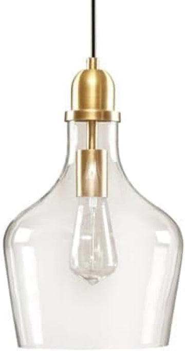 Auburn Pendant Lighting for Dining Room, Industrial Kitchen Lights, Hand-blown Glass Bell Shaped Pendant Light for