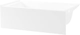 VTAP663222R 66-Inch Acrylic 3-Wall Alcove Tub with Right Hand Drain, White